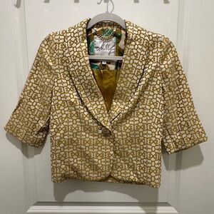 Milly Gold Patterned Women's Blazer